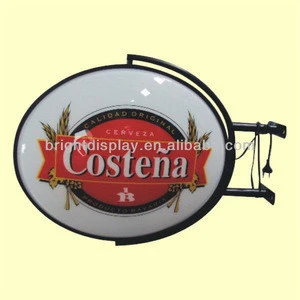 Good quality oval light box with logo printing for outdoor for advertising from factory
