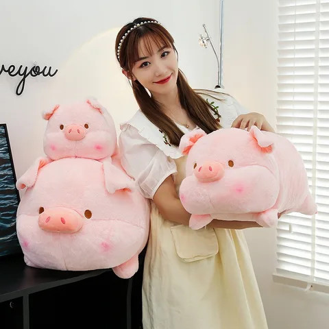 Good selling modern design pink pig Soothing Sleeping cute stuffed animals custom Plush Toy with best accompany for children