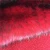 Import Gorgeous Red with Black Tip-dyed High Pile Hair Jacquard Imitation Faux Fur Fabric for Women Coat Collar from China