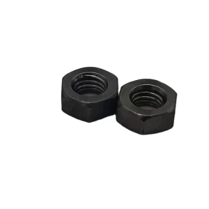 Lexar Industrial M8-1.25 Hex Finish Nuts – Class 10 Steel, Plain Black Unplated (500-Piece Bulk)