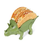 Green Dino Taco Holder 2-Pack Dinosaur Taco Holder for Kids Cute Funny Tacosaurus Taco Holder