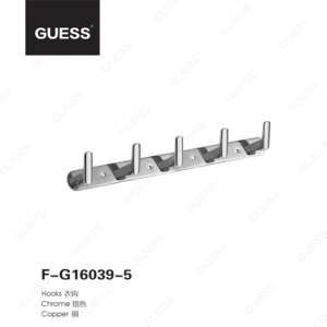 GUESS F-G16039-5 Bathroom Chrome Wall Mounted Clothes Towel Hook Shower Robe Hook