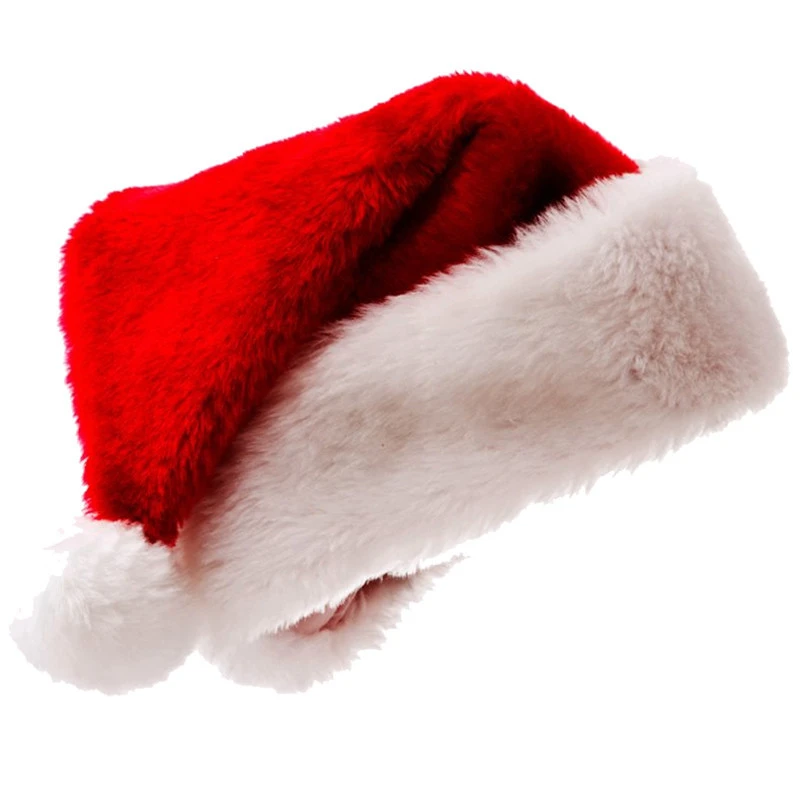 Hairball  short velvet hat  Santa hat Christmas hat decorations  Christmas party