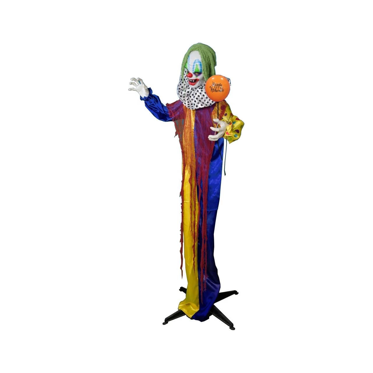 Halloween Decoration 65 Inch Life size Animated Standing Clown w/ Balloon Party Haunted House props