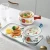 Import Hand-painted ceramic handle dishes set breakfast plate cereal bowl combination tableware from China