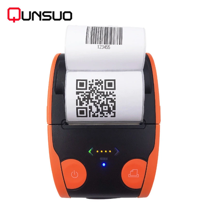Handheld portable label printers IOS Android phone mobile barcode thermal printer for shipping and packaging labels