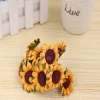 Handmade Sunflower Artificial Flower Dried Flower Wedding Candy Box Accessories Paper Flower Wholesale