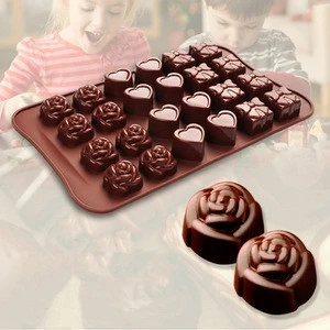 Heart shaped Fondant Mould Chocolate Gum Paste Mold Cake Decorating Tools Silicone Mold
