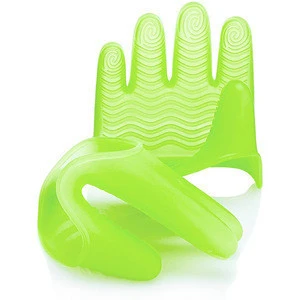 Heat Resistant 5-Finger  Silicone Oven Mitt Gloves Silicone Baking Oven Mitts