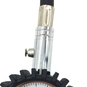 Heavy Duty Chrome Flexi-Pro Tire Pressure Gauge For Car & Motorcycle 0 - 60 PSI Measurement Instrument