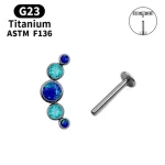 Hera G23 Titanium 16G Internally Threaded Labret Piercing Helix Earring Body Piercing Jewelry diamond nose ring