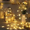 Hesheng Wholesale Holiday Lighting A string Of Star Christmas Lights Outdoor Christmas Solar String Lights For Xmas Decoration
