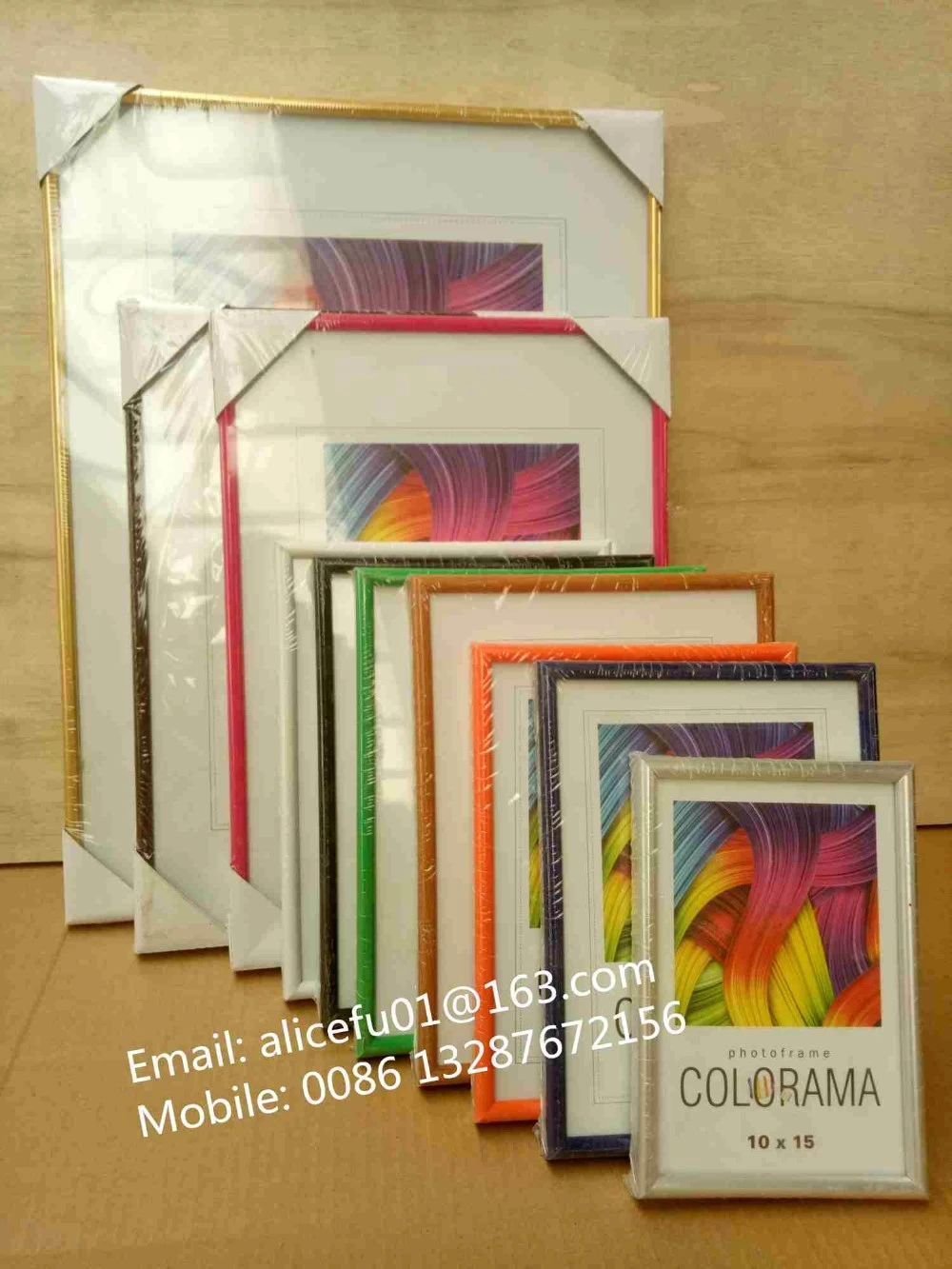 High quality colorful all size plastic PVC photo frame/ certificate frame/ poster frame