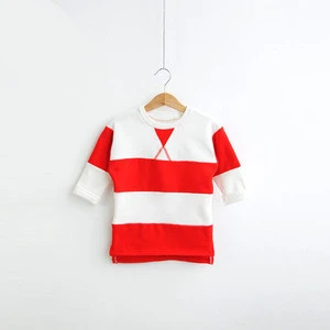 High quality custom striped half sleeve t shirt baby t-shirts wholesale