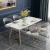 High quality factory dining room furniture sets marble table and velvet chair