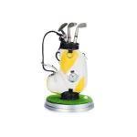 high quality mini golf bag with clock pen holder promotional golf desktop decoration gifts