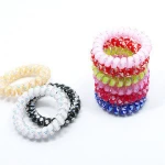 High quality plastic telephone line hair circle hair elastic band