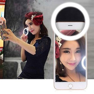 High Quality Portable Mobile Accessories USB Rechargeable Selfie Flash LED Phone Camera Ring Fill Light