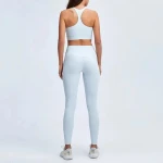 High Quality Womens Long Sleeve Gym Fitness Sets Custom 2-Piece Yoga Suit with Printed Fabric XL Size
