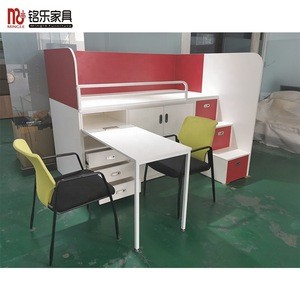 High School or University Student dormitory melamine prefabricated bunk beds in customized design