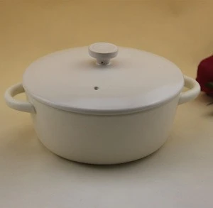 high temperature resistant ceramic cookware white casserole cooking pot