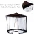 Import HomeRoots 9 Patio Umbrella Outdoor Table Bug Screen Mesh Black Mosquito Net Canopy Curtains Adjustable Enclosure Large Umbrella from China