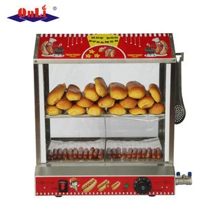 Hot dog maker with bun warmer