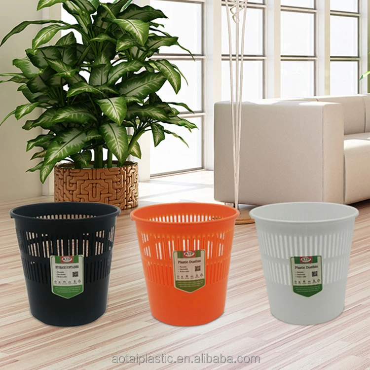 Hot Sale Cheap Hollowed-out Plastic Waste Bin or Wastepaper Basket