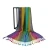 Import Hot sale custom  rainbow jacquard knit embroidery scarf shawl pashmina in stock from China
