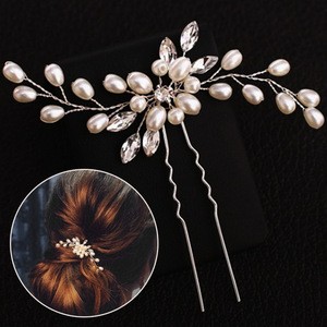 Hot Sale Elegant Bridal Pearl Handmade Flower Beautiful Crystal Hair Accessories Wedding Hair Pins Bridesmaid Bridal Hair Decor