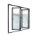 Import Hot sale house exterior interior small three panel blinds security folded aluminum door from China