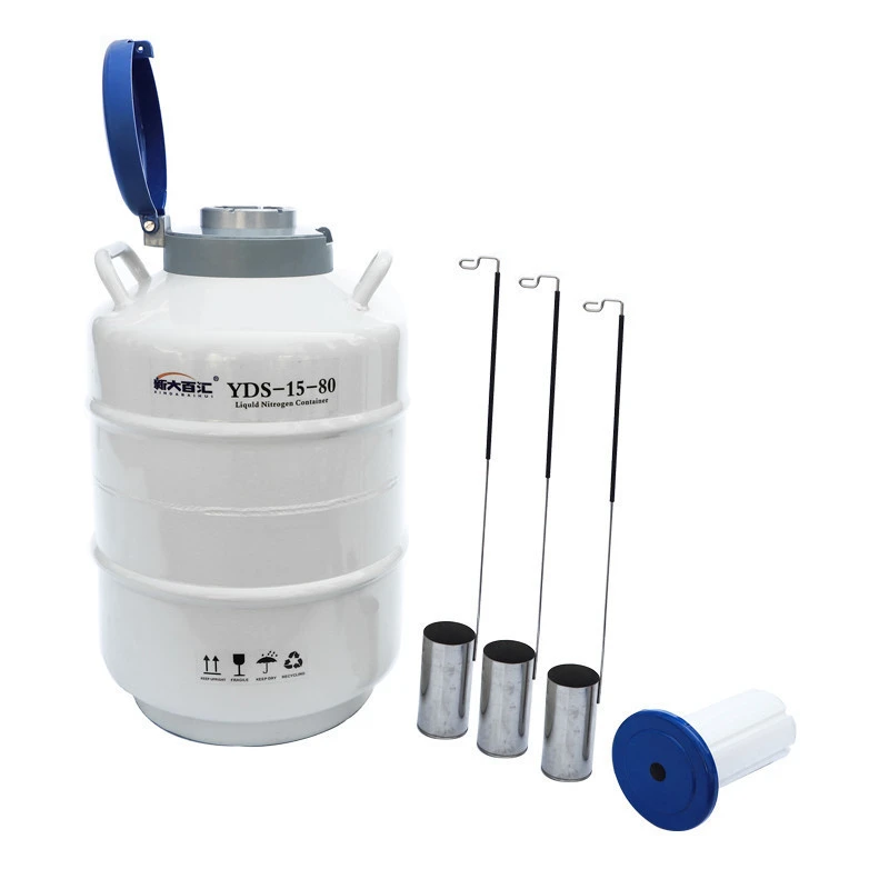 hot sale large neck diameter cryogenic 15l liquid nitrogen tank dewar 15 liter cryocan with lock cover less evaporation