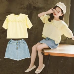 Hot sale Latest design new fashion children girl clothes sets boutique kids clothes