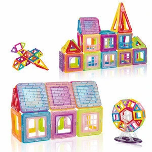 Hot sale magnetic creative block set Toys for children, 56 pieces playmager blocks for education