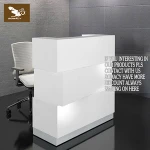 Hot sale modern salon white reception desk