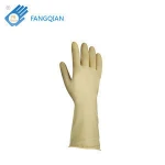 Hot Sale Nature Latex Rubber Unlined Clean Usage Household Kitchen Gloves