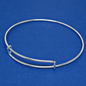 Hot Sale Silver/Gold Plated Copper Adjustable Wire Bangle Bracelet To Add Your Charms