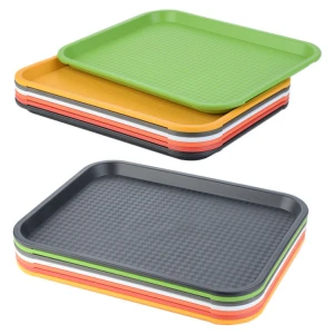 Hot sales new PP rectangle restaurant hotel used plastic plastic serving tray