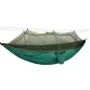 Hot sell custom travel outdoor Double person portable parachute nylon camping hanging sleeping bed hammock with mosquito net