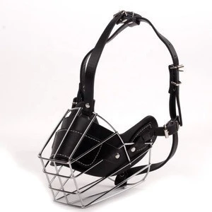 Hot Sell Factory Pet Supply Durable Adjustable Anti Bitting Leather Dog Muzzle in good quality