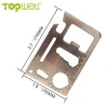 Hot selling 11 in 1 420 Stainless steel Credit Card Multitool for camping Survival in pocket-sized