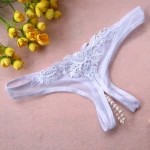 hot selling  erotic lingerie underwear G-string underwear panties with pearls
