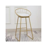 Hot Selling High Quality Fashion Modern Swivel Club Home Iron Bar Stool Chair