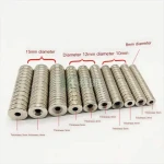 Hot Selling Industrial Magnet Reasonable Price with Bending Cutting Welding Services Countersunk Neodymium Magnet
