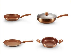hot selling pressed aluminum copper non-stick ceramic coating cookware