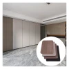 Hot Selling Waterproof Mirror PVC Foam Bamboo Charcoal Wood Veneer Wall Panel Bedroom Home Office Hotel