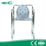 Household&Hospital Lightweight Toilet Commode Chair with Casters