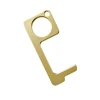 Hygiene Hand Antimicrobial Non Contact Stylus Touch Free alloy brass Tool keychain Door Opener