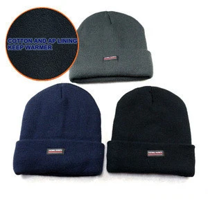 HZM-13244 Thinsulate 3M plain warmer popular Yiwu with logo cheap winter hats