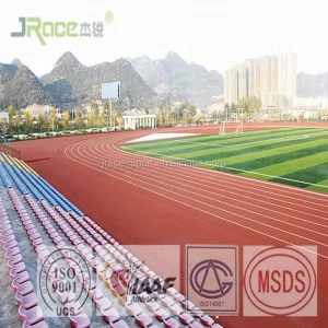 IAAF Approved PU Synthetic Flooring ECO-friendly Synthetic Running Track Tartan Track Rubber Flooring